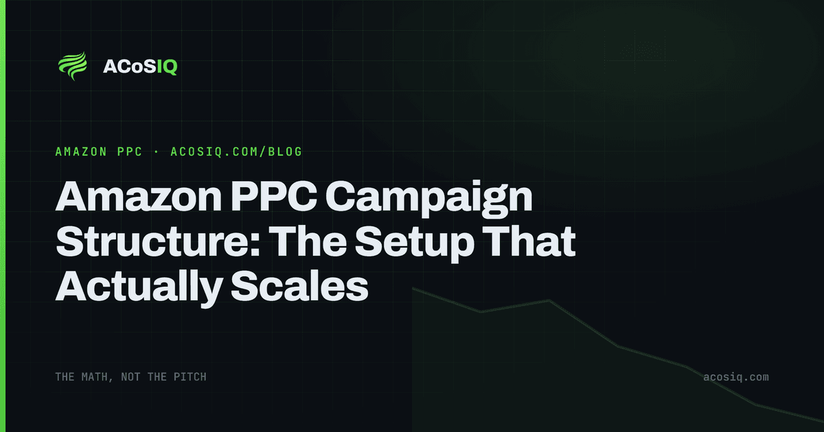 Amazon PPC Campaign Structure: The Setup That Actually Scales